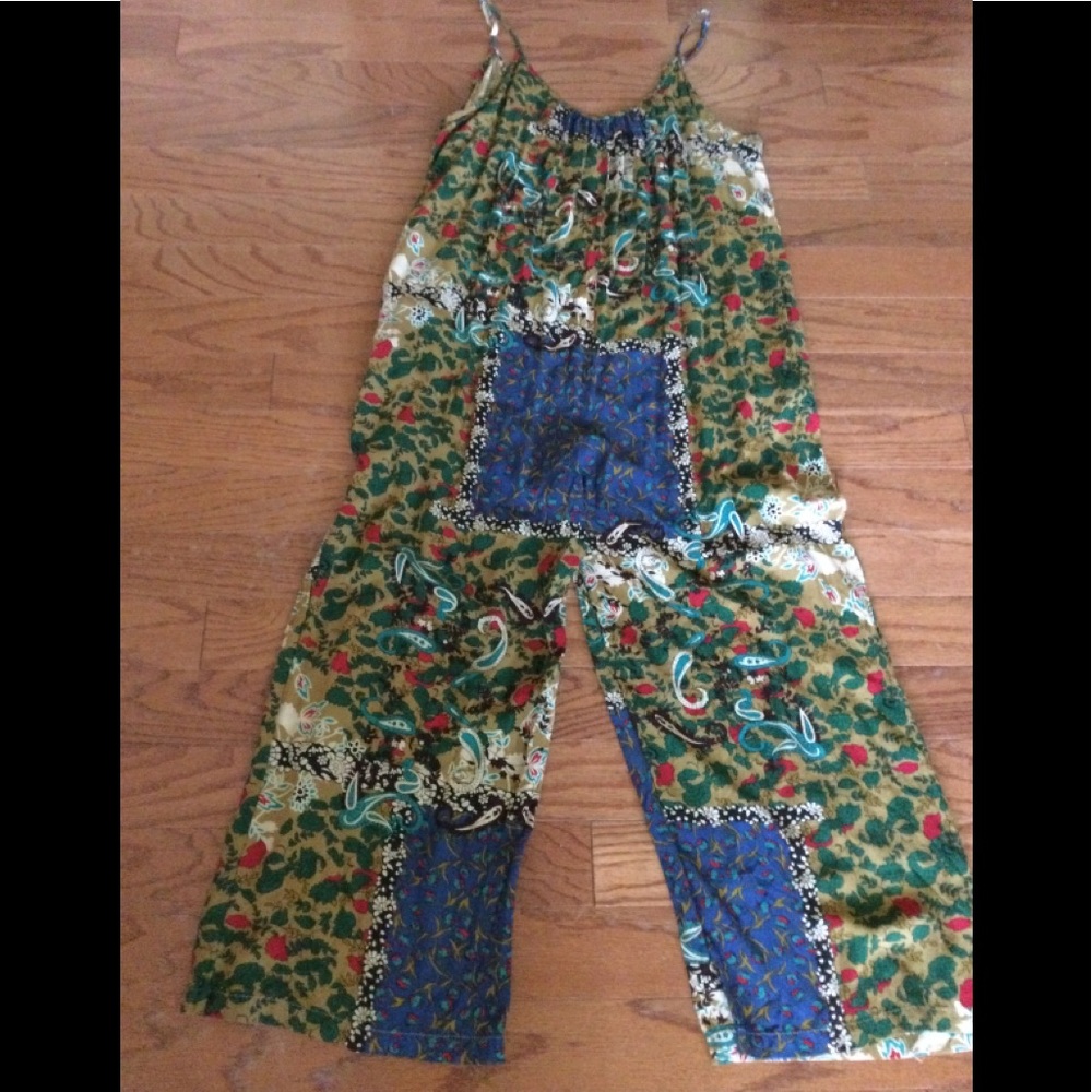 SACRED THREADS Lg / XL BOHO PAISLEY JUMPSUIT